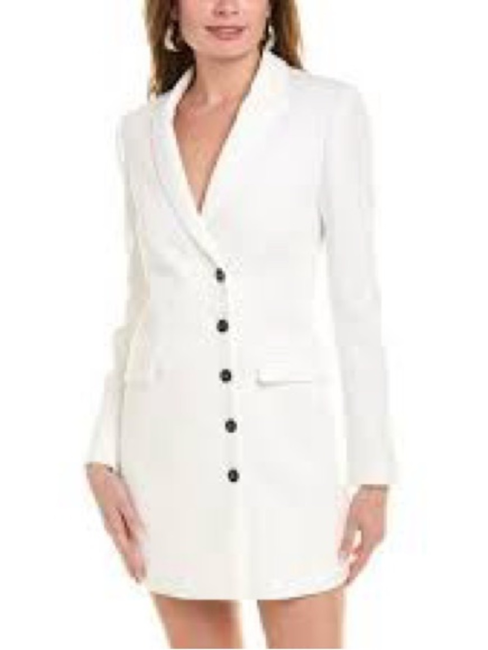 The Kooples White Single-Breasted Tailored Trench Blazer